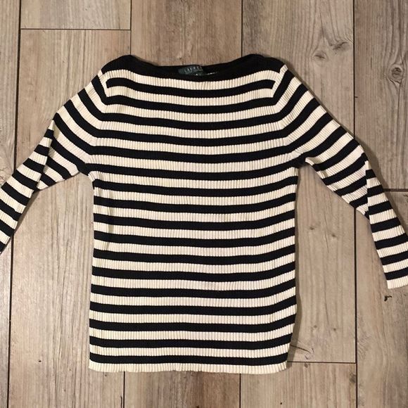 NWOT Ralph Lauren Boat Neck 3/4 Sleeve Top Size Medium - Picture 1 of 6